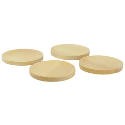 Avon Set Of 4 Wood Wine Appetizer Plates 4.5"
