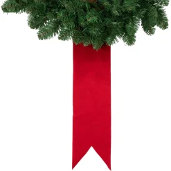 Traditional Pine Wreaths*Northlight Set Of 3 Wreaths On Red Ribbon Hanging Christmas Decoration, 6.5'