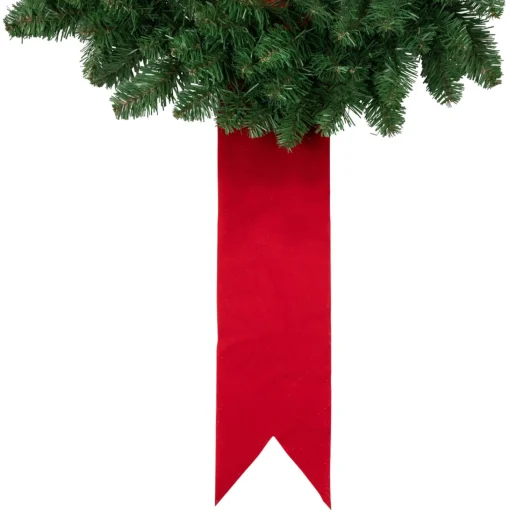 Traditional Pine Wreaths*Northlight Set Of 3 Wreaths On Red Ribbon Hanging Christmas Decoration, 6.5'