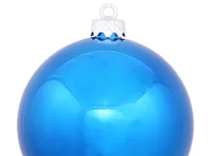 Vickerman Shatterproof>Shiny Blue Drilled Shatterproof Christmas Ball Ornament 2.75" (70Mm)