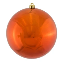 Vickerman Shatterproof>Shiny Burnt Orange Shatterproof Christmas Ball Ornament 2.75" (70Mm)