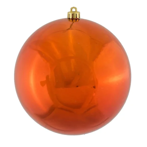Vickerman Shatterproof>Shiny Burnt Orange Shatterproof Christmas Ball Ornament 2.75" (70Mm)