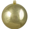 Northlight Shatterproof>Shiny Champagne Gold Shatterproof Christmas Ball Ornament 4" (100Mm)