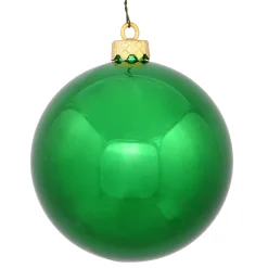 Vickerman Shatterproof>Shiny Green Shatterproof Christmas Ball Ornament 2.75" (70Mm)