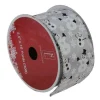 Ribbon*Northlight Silver Snowmen And Snowflakes Wired Christmas Craft Ribbon 2.5" X 10 Yards