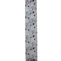 Ribbon*Northlight Silver Snowmen And Snowflakes Wired Christmas Craft Ribbon 2.5" X 10 Yards