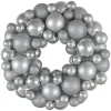 Shatterproof Ball Wreaths*Northlight Silver Splendor 3-Finish Shatterproof Ball Christmas Wreath, 13-Inch