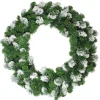 Traditional Pine Wreaths*Allstate Snowy Flocked Colorado Pine Artificial Christmas Wreath, 30-Inch, Unlit