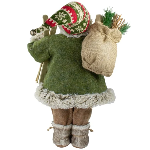Santa Figures*Northlight 18"Standing Santa Christmas Figure Carrying Skis And Presents