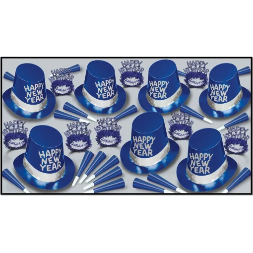 Beistle The Blue Ice Kit For 50 People For New Year's Eve