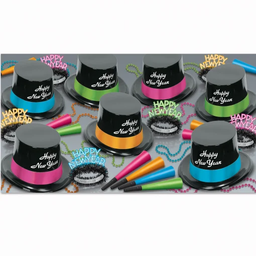 Beistle The Neon Glow Kit For 50 People For New Year's Eve