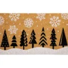 Wall & Door Decorations*Northlight Trees And Snowflakes Natural Coir Christmas Outdoor Doormat 18" X 30"
