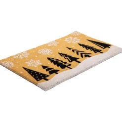 Wall & Door Decorations*Northlight Trees And Snowflakes Natural Coir Christmas Outdoor Doormat 18