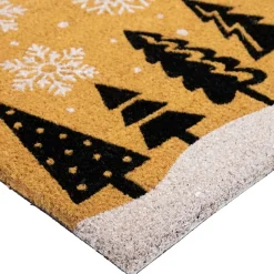 Wall & Door Decorations*Northlight Trees And Snowflakes Natural Coir Christmas Outdoor Doormat 18