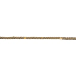 Kurt Adler Warm White Led Brown Cotton Rope Fairy Lights And Timer 9.8 Feet