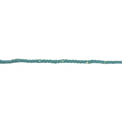 Kurt Adler Warm White Led Teal Cotton Rope Fairy Lights And Timer 9.8 Feet