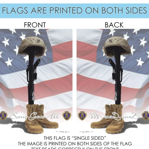 Toland Home Garden White And Red "Some Gave All" Patriotic Outdoor House Flag 40" X 28"